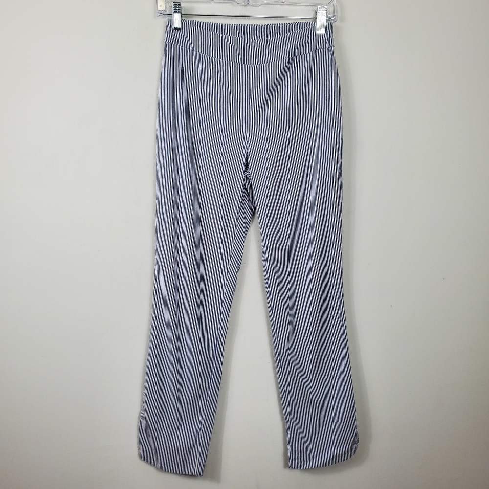 Joseph Ribkoff Blue Striped Ankle Pants